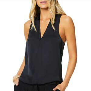 Like New Ramy Brook Jilly Black Silk V Neck Top